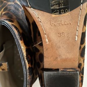 Boden Leopard Calf Hair Ankle Booties size 7